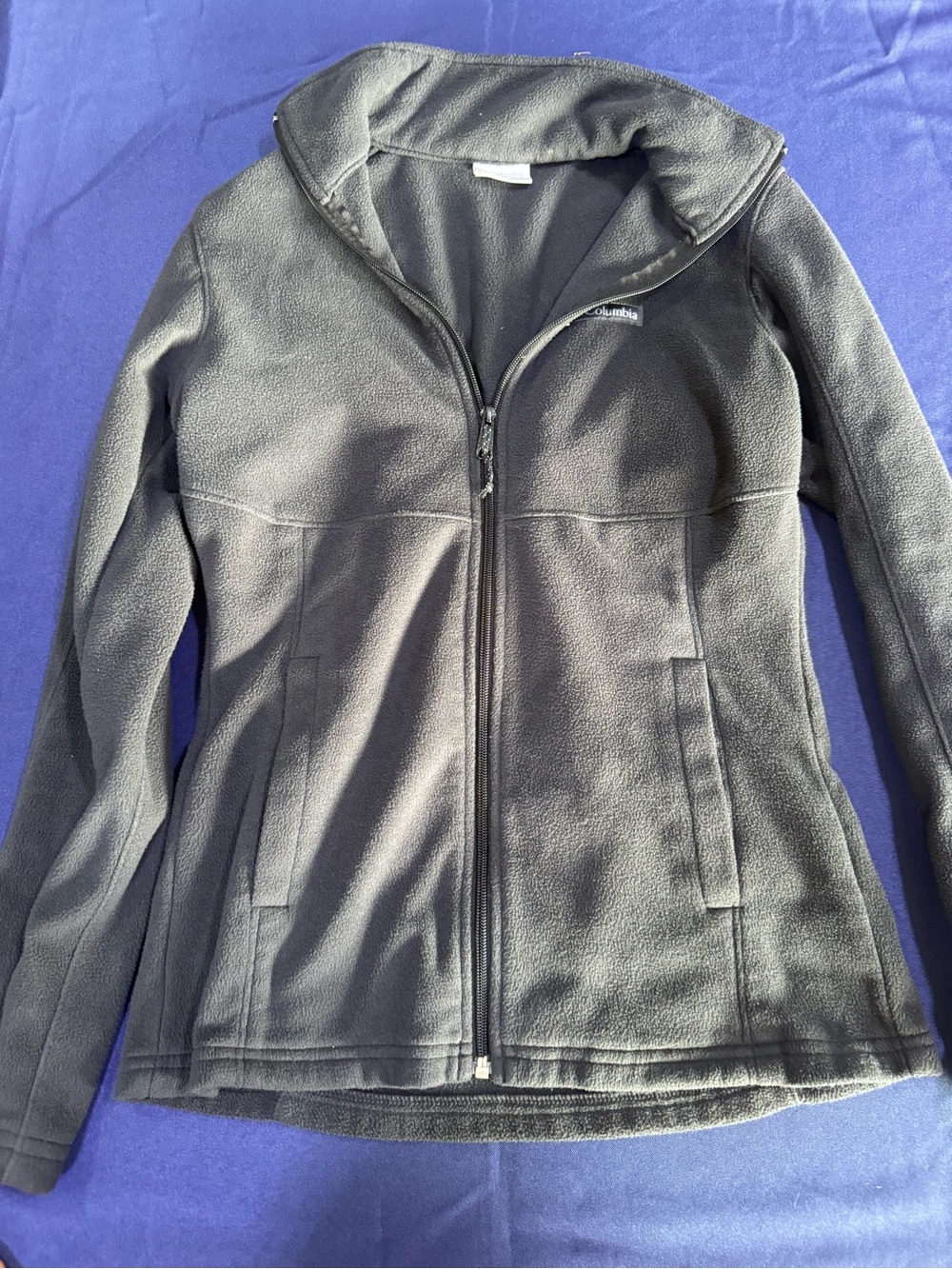 Columbia Black Women's Full-Zip Fleece Utility Jacket